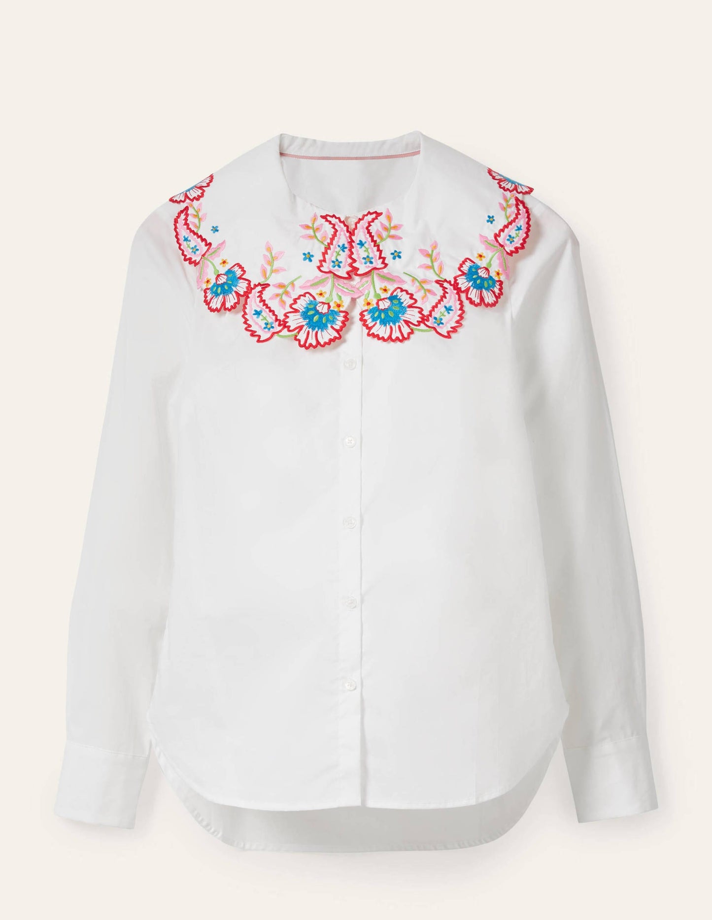 Antonia Embroidered Shirt-White