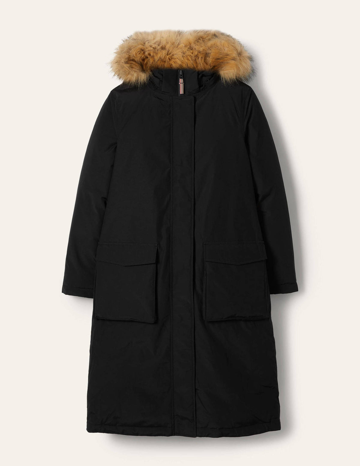Orkney Padded Parka Coat-Black - Image 6