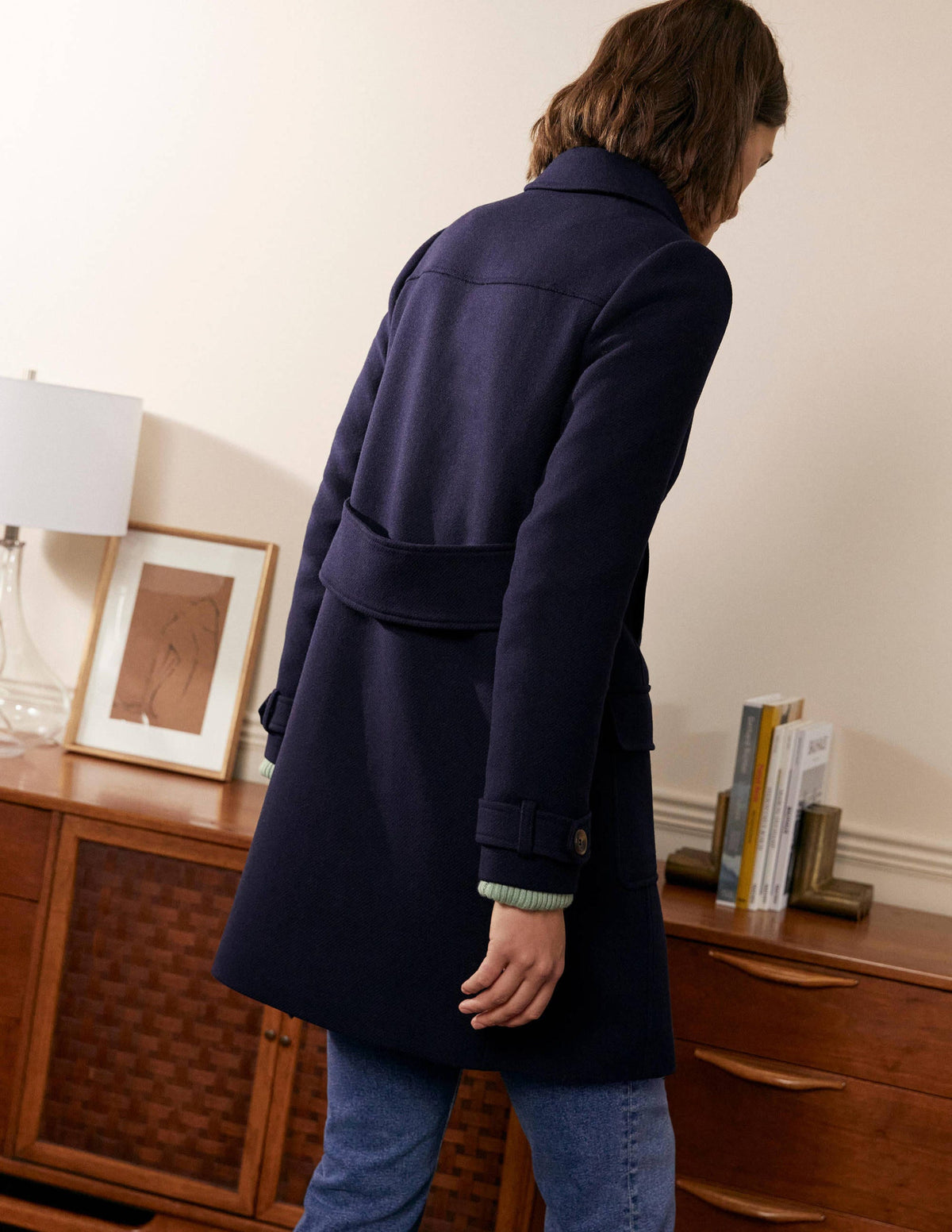 Durham Wool Blend Coat-Navy - Image 2
