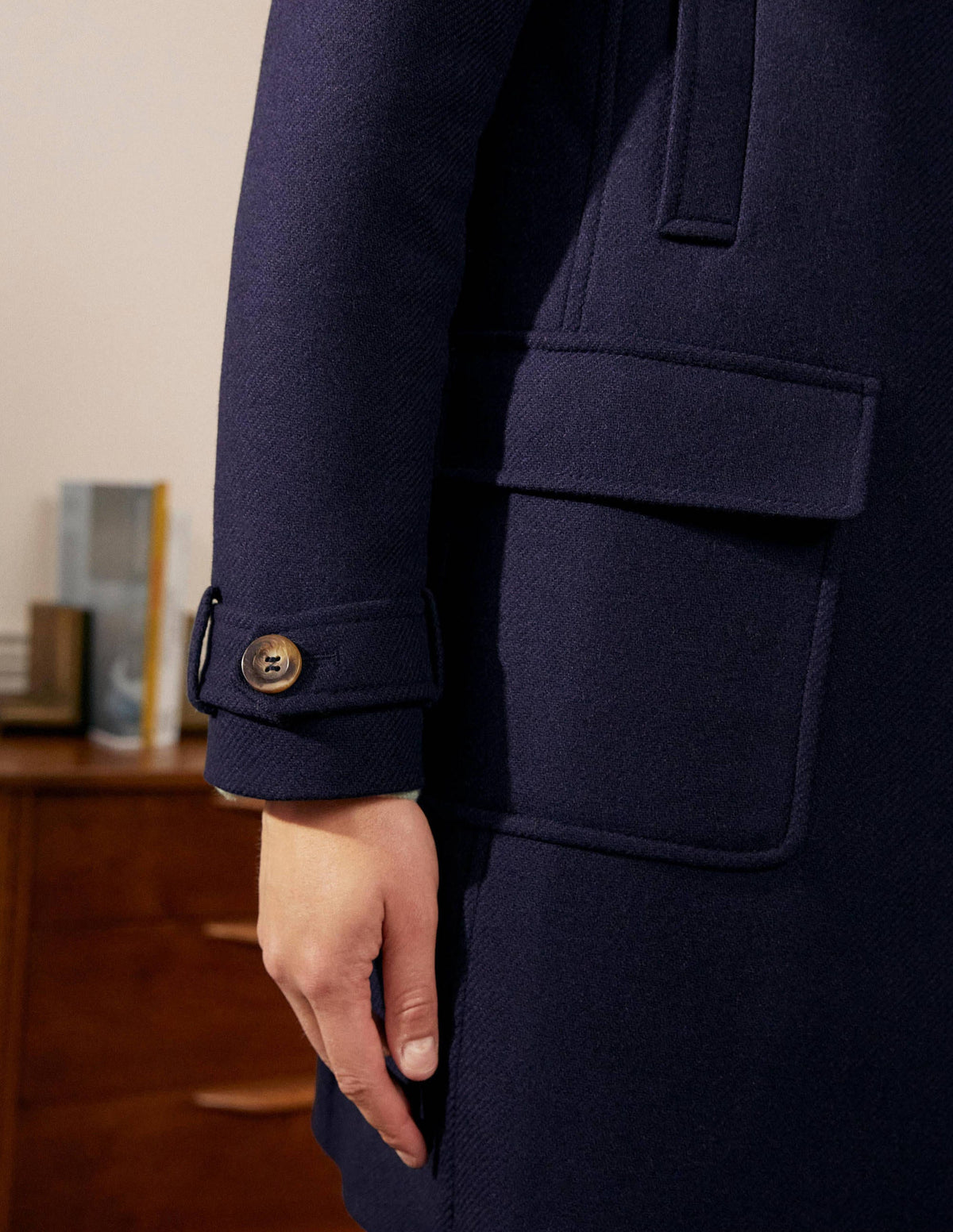 Durham Wool Blend Coat-Navy - Image 3