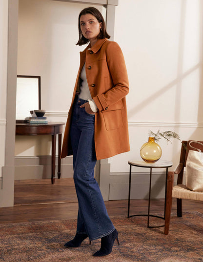 Durham Wool Blend Coat-Ochre-4