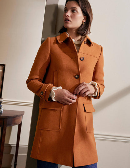 Durham Wool Blend Coat-Ochre-1