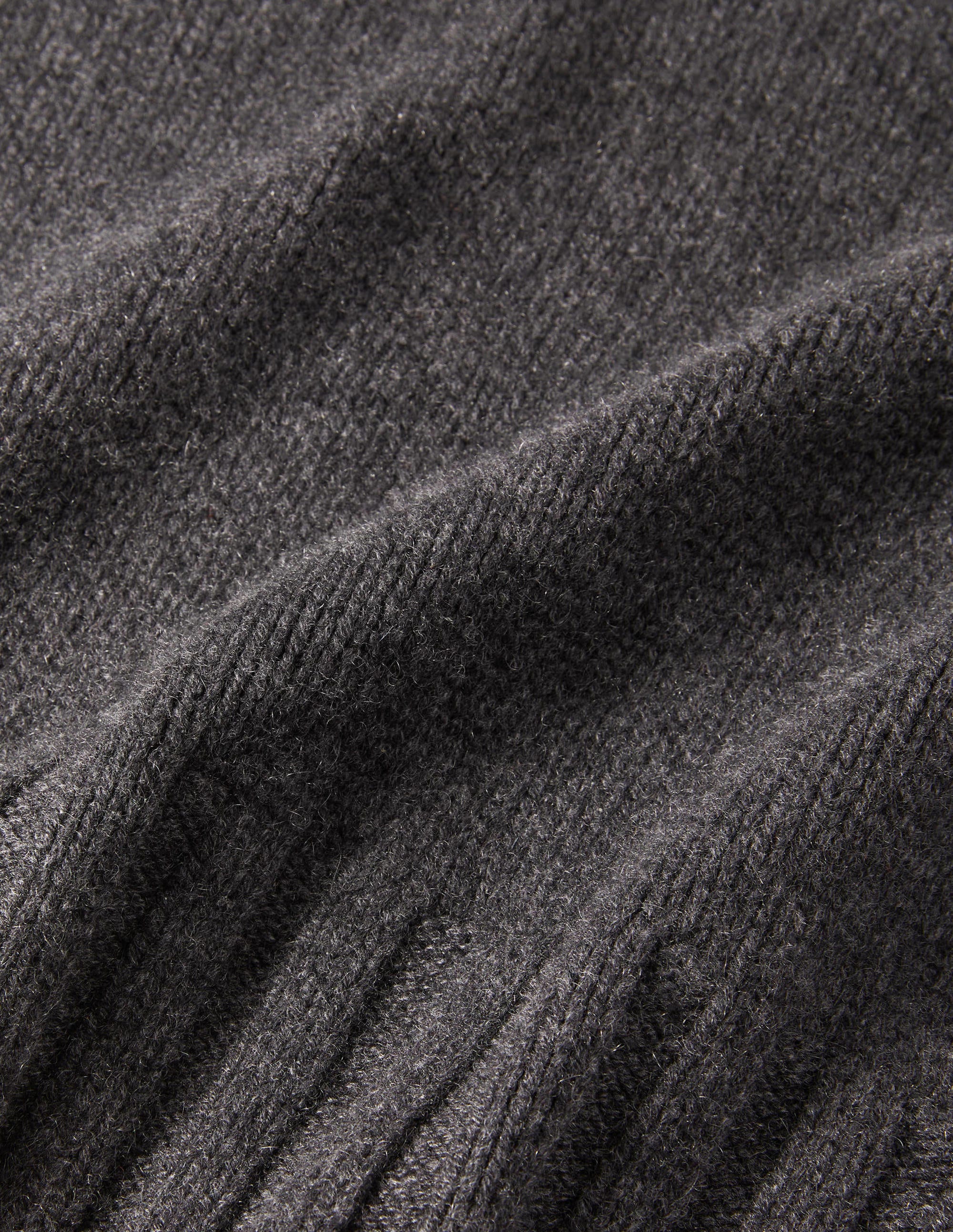 Chunky Cashmere Jumper-Charcoal Melange - Image 5