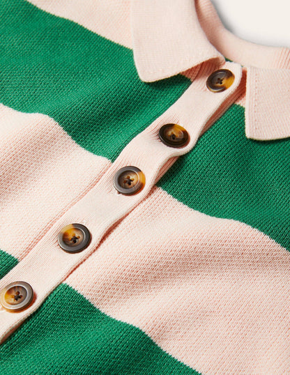 Striped Knitted Rugby Jumper-Milkshake and Irish Green-6
