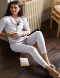 Ribbed Pyjama Leggings-Grey Marl, Multi Little Star