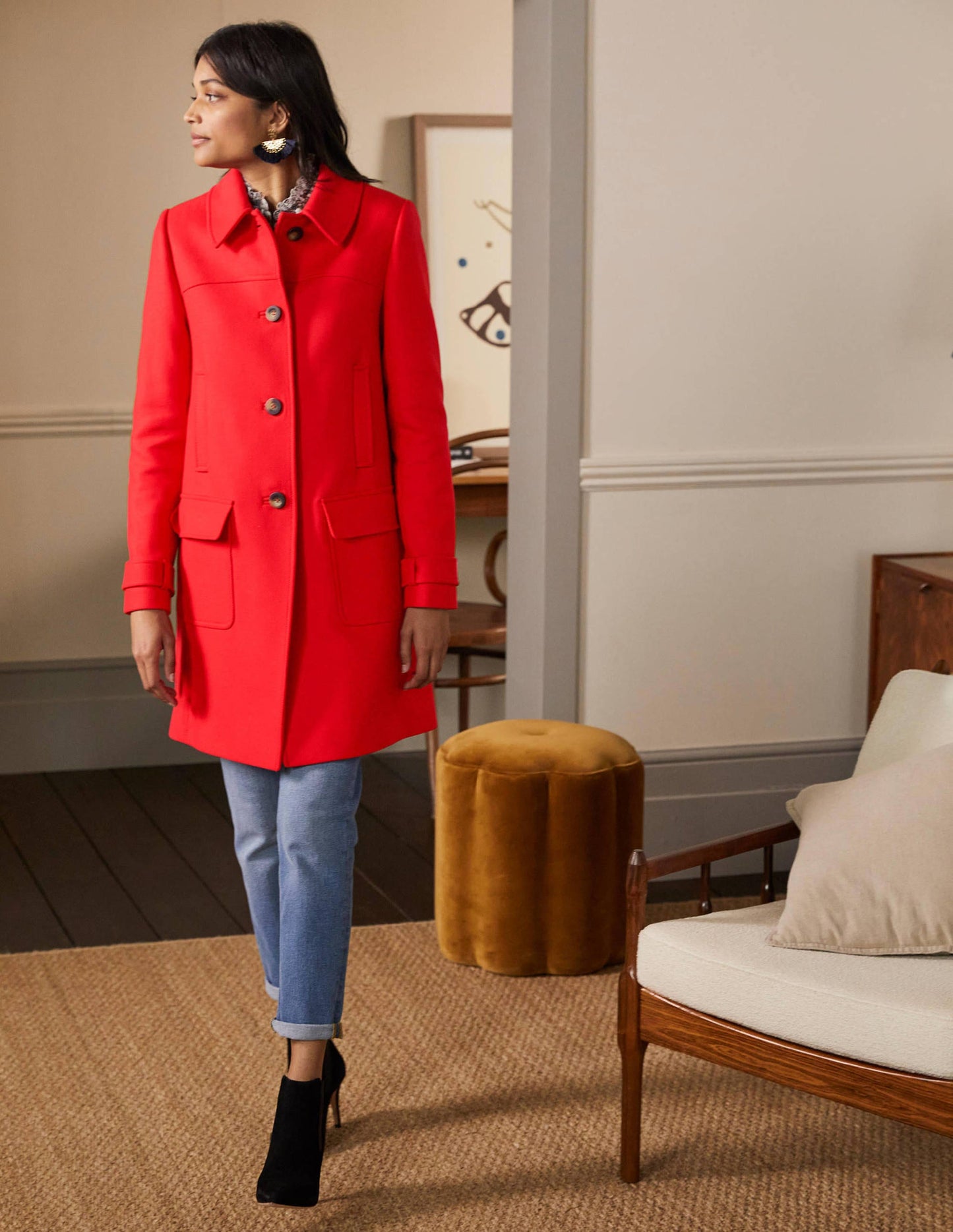 Durham Wool Blend Coat-Poppadew