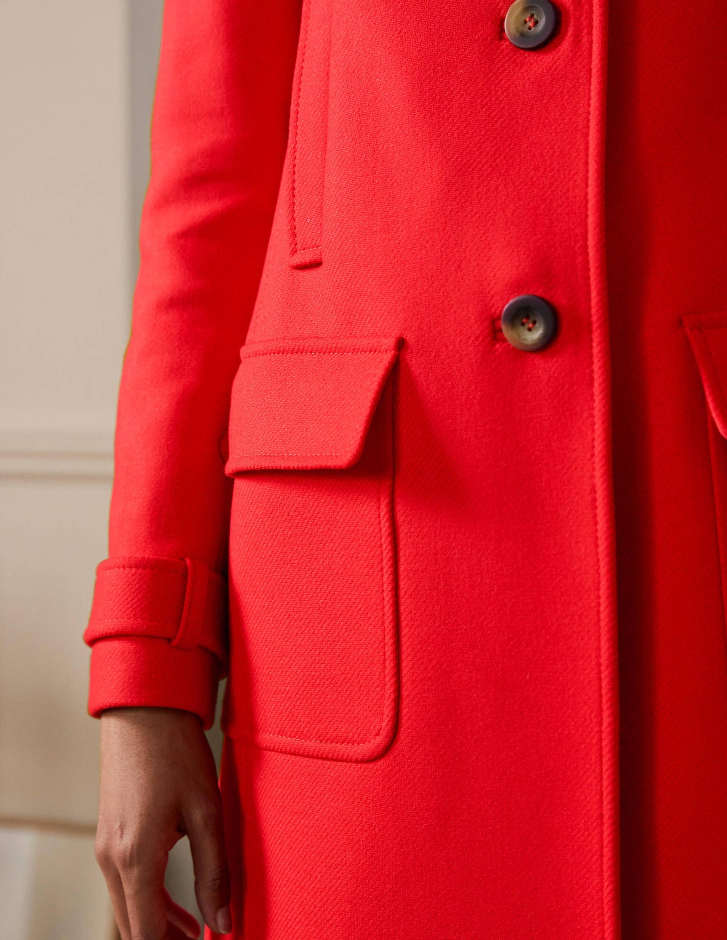 Durham Wool Blend Coat-Poppadew