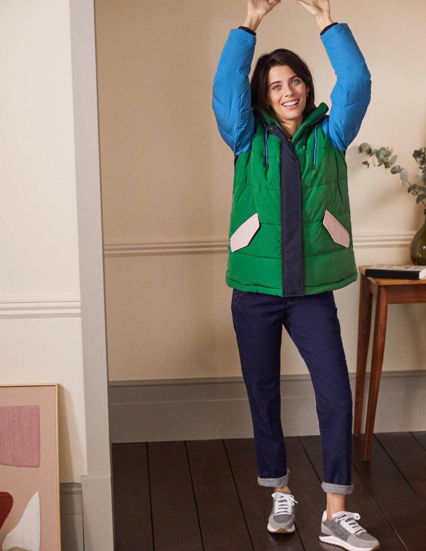 Brecon Puffer Coat-Irish Green/Atlantic Ocean