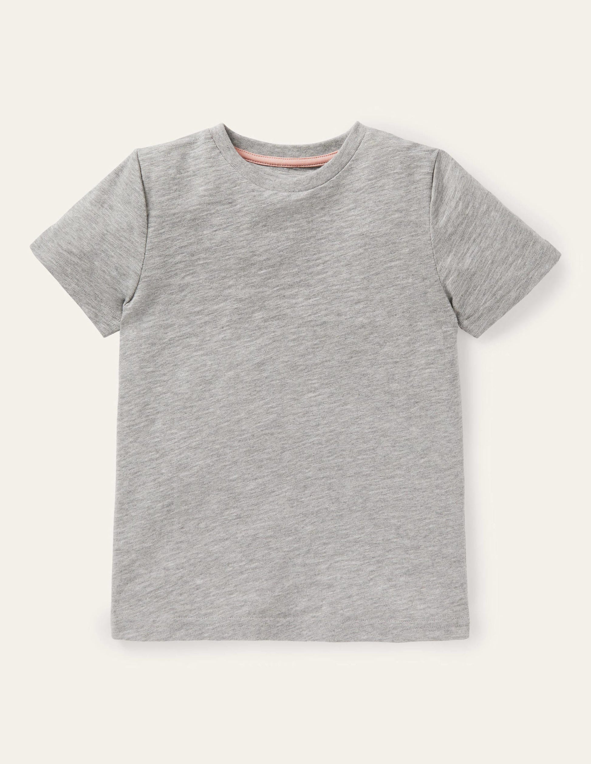 Slub Washed T-shirt-Grey Marl-1