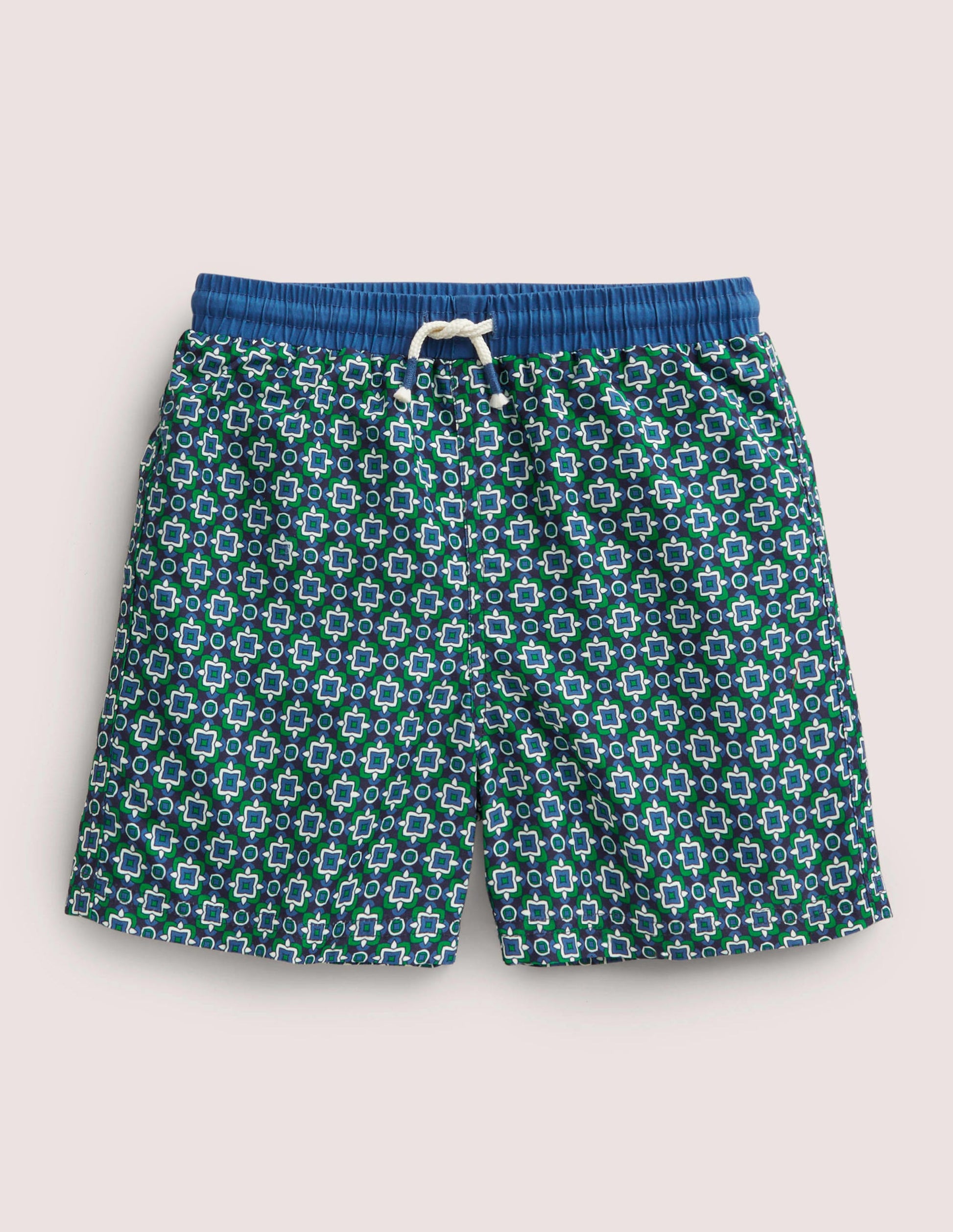 Swim Shorts-Highland Green Tile Geo-1