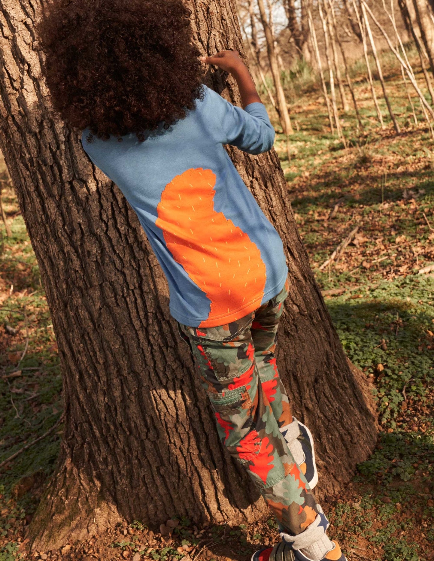 Cosy Lined Cargo Trousers-Rosemary Autumn Leaf Camo