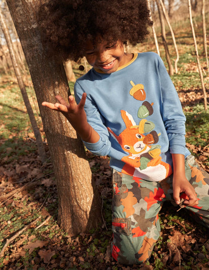 Cosy Lined Cargo Trousers-Rosemary Autumn Leaf Camo-8