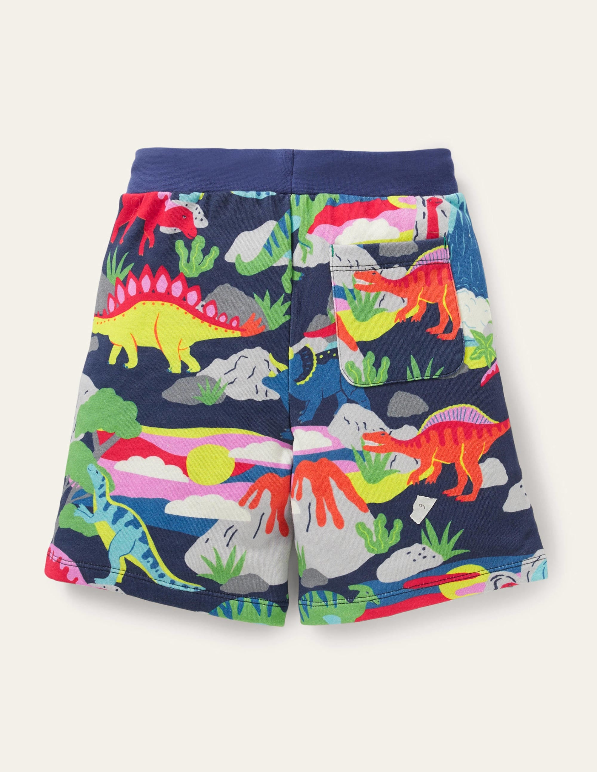 Printed Sweatshorts-Starboard Blue Dino Sunset - Image 2