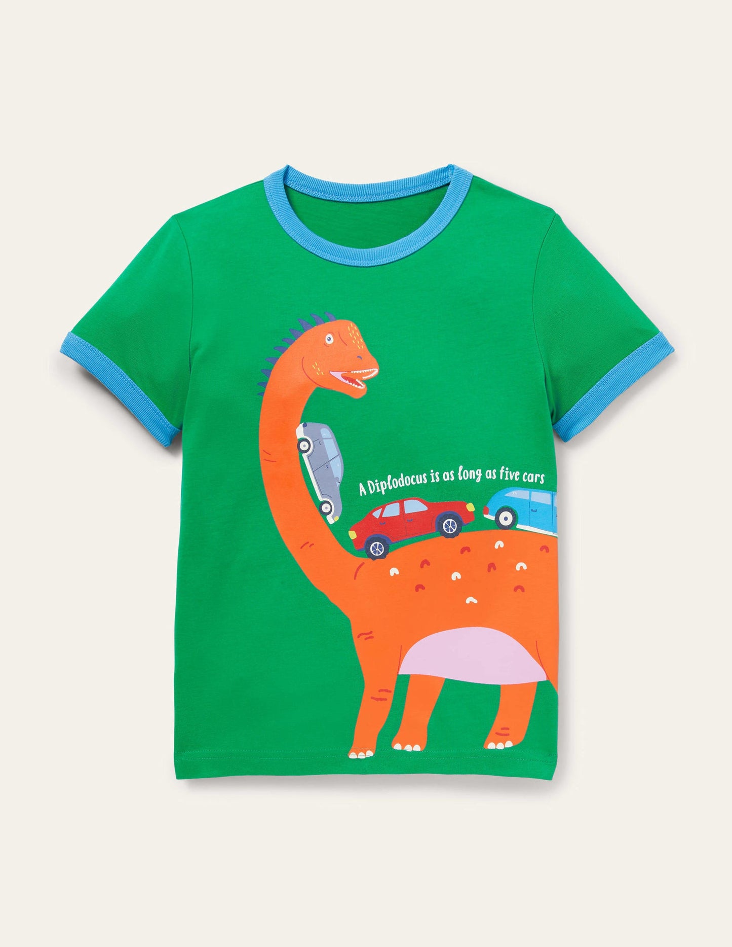 Educational Printed T-shirt-Highland Green Dinosaur