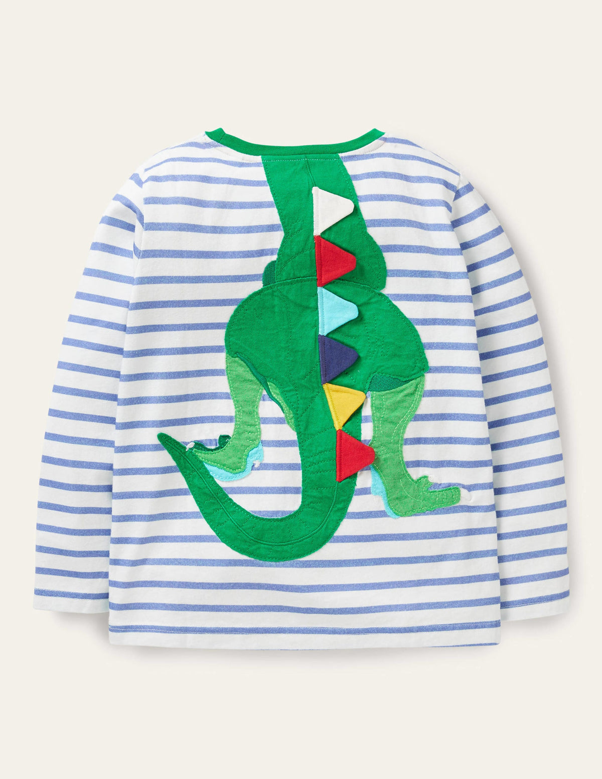 Be the Dinosaur T-shirt-Ivory/Malibu Blue Dinosaur - Image 2