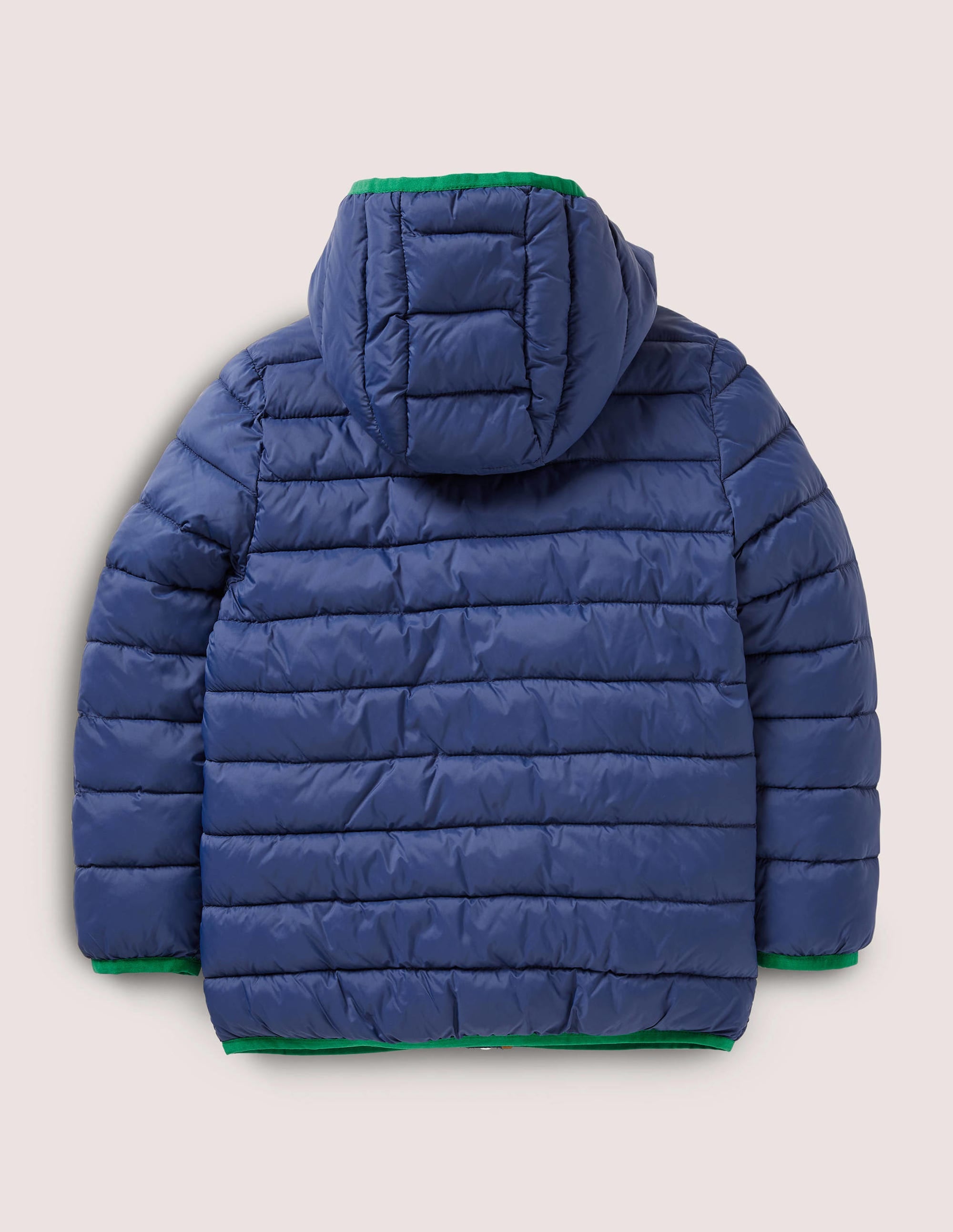 Cosy Pack-away Padded Jacket-Navy /Nutty Brown - Image 2