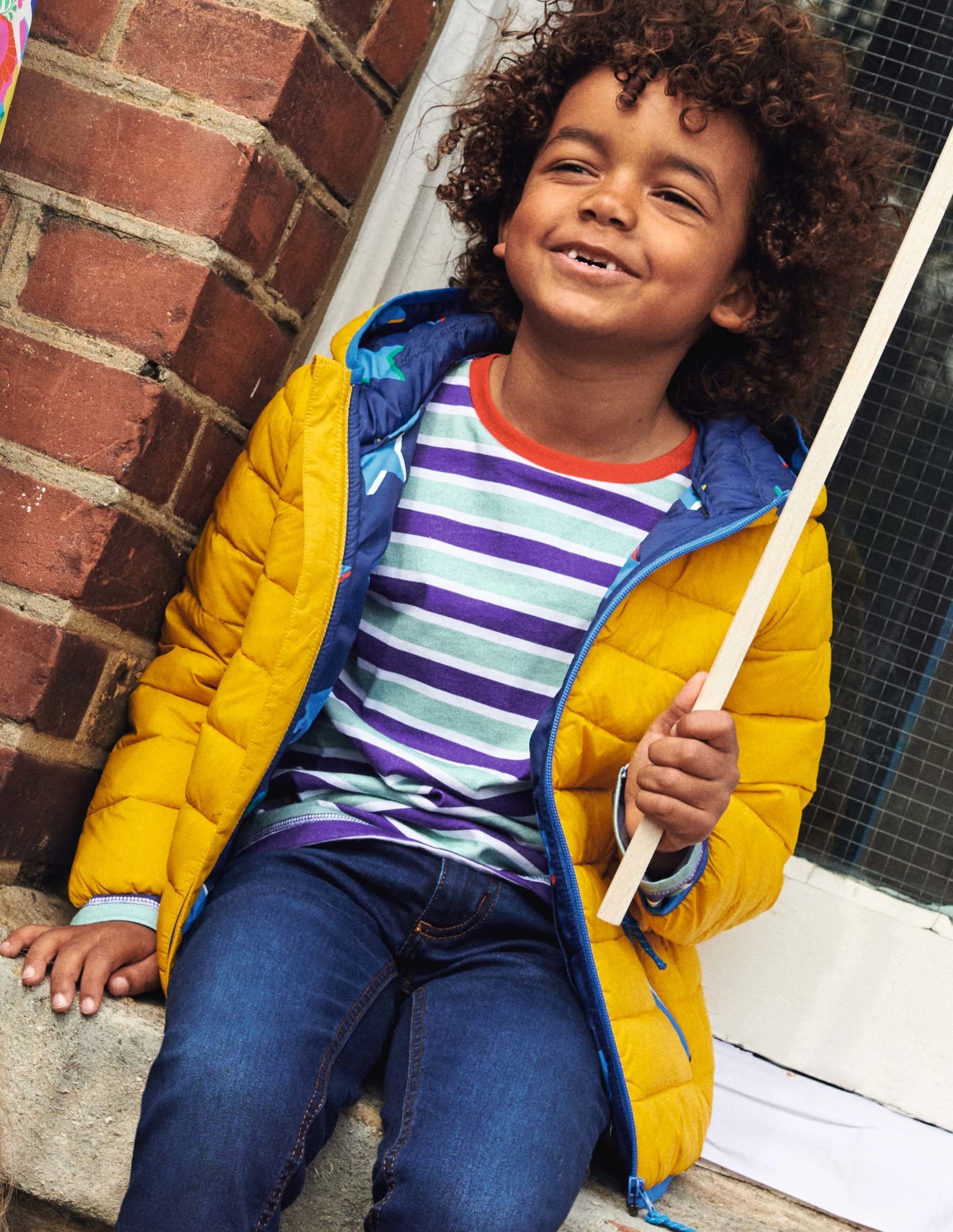 Cosy Pack-away Padded Jacket-Honeycomb Yellow-6