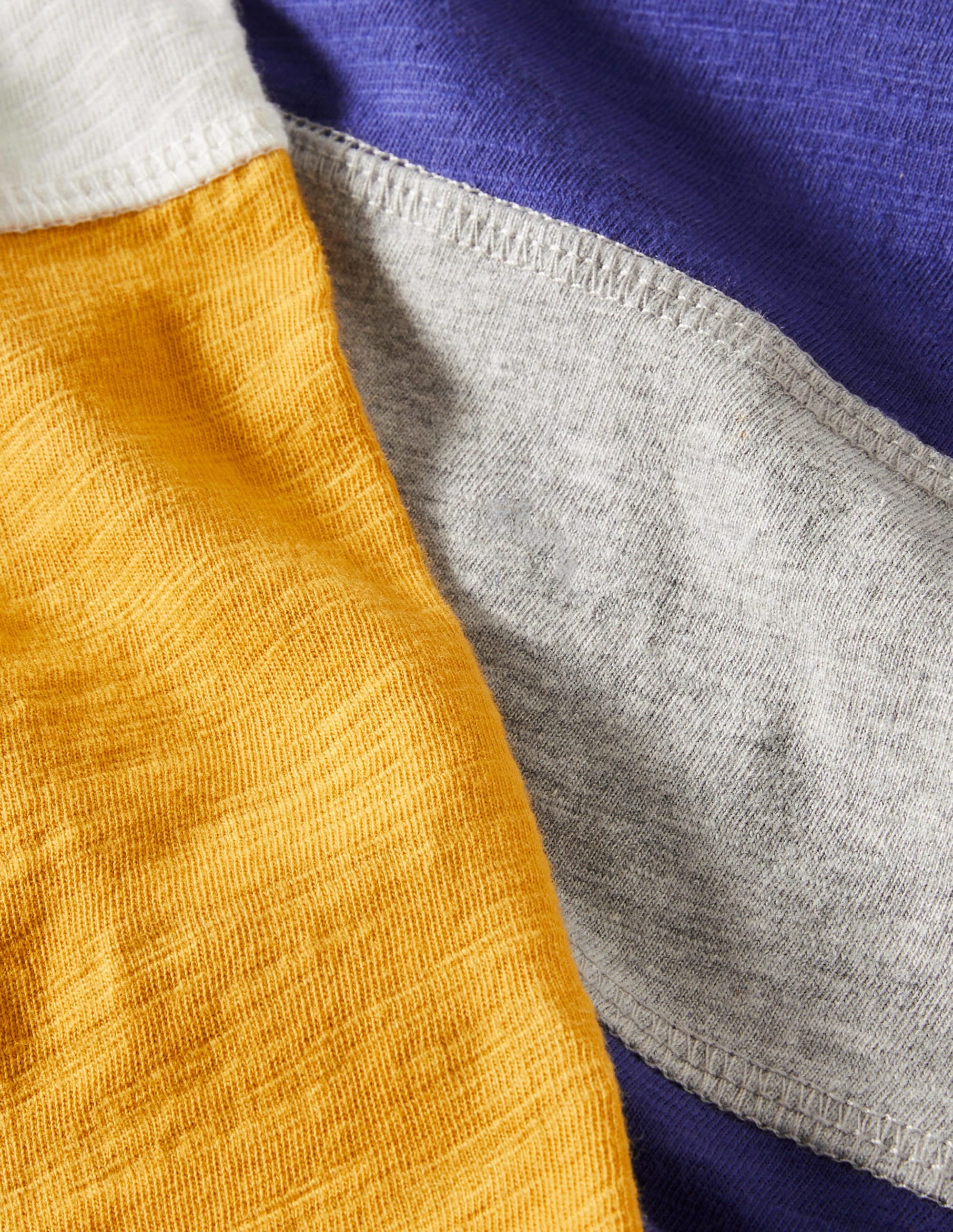 Sporty Long Sleeve T-shirt-Yellow Colourblock - Image 3