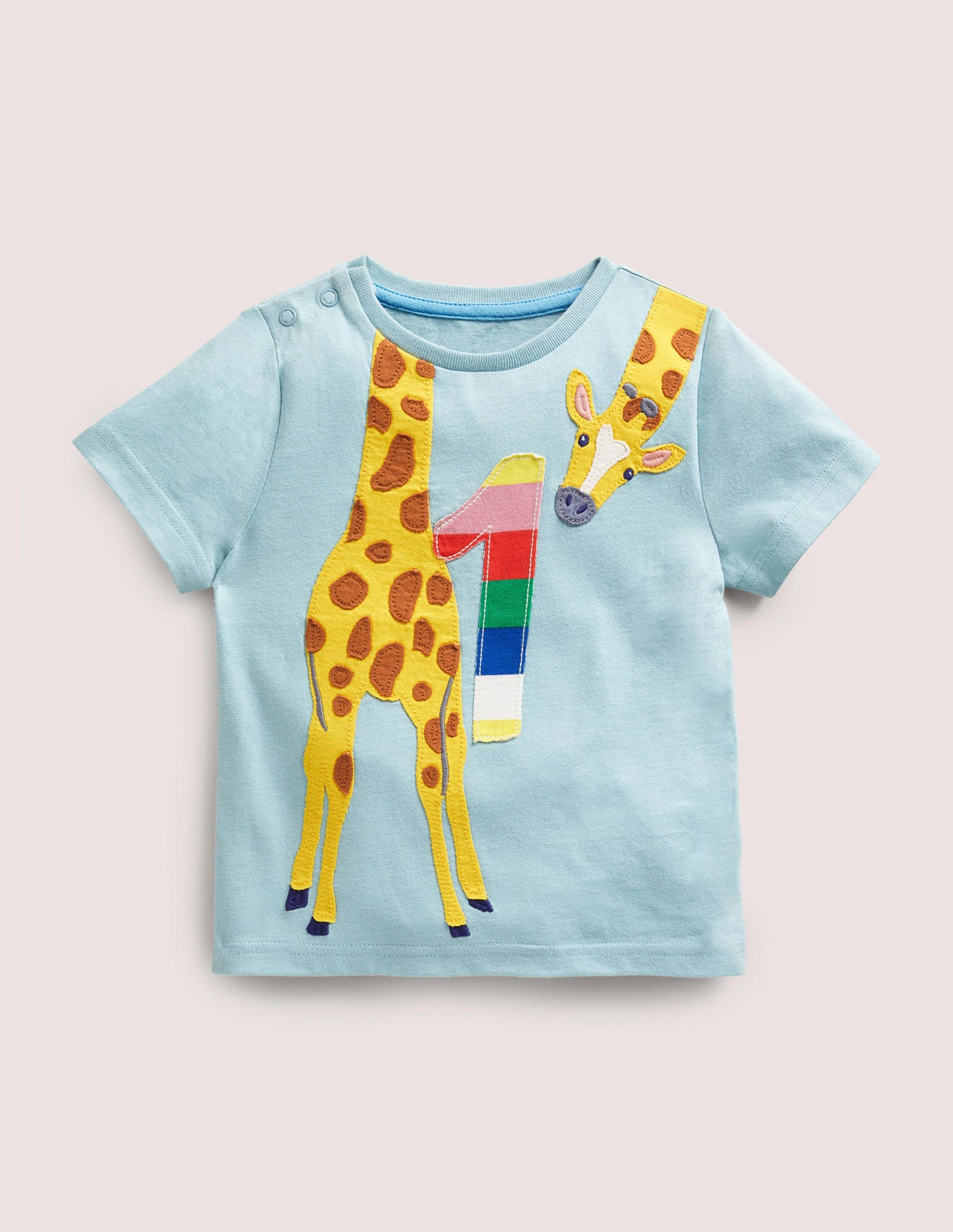 Birthday Appliqué T-shirt-Mineral Blue One-1