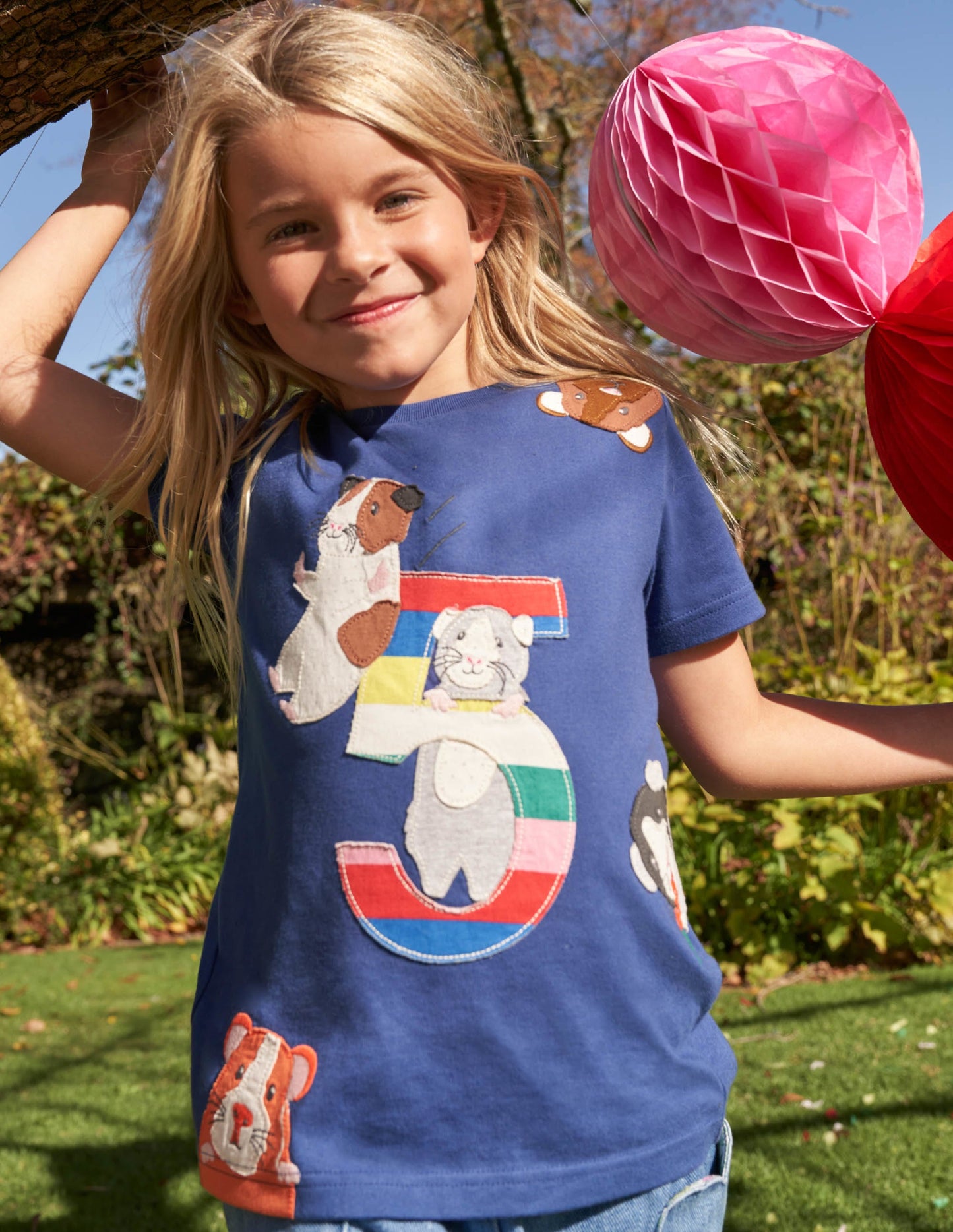 Birthday Appliqué T-shirt-Starboard Guinea Pigs Five