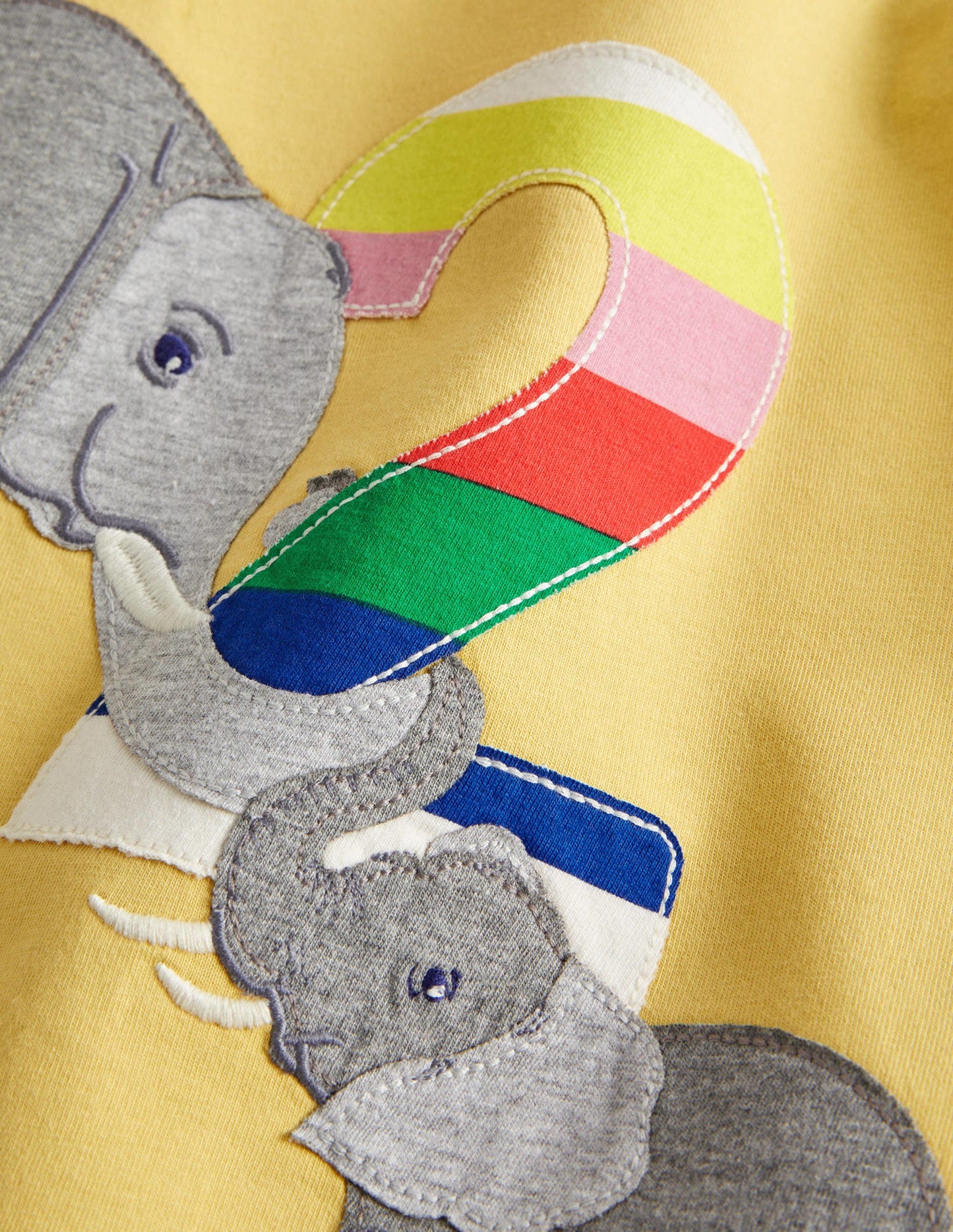 Birthday Appliqué T-shirt-Butter Cup Elephant Two