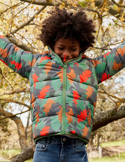 Autumn Leaf Reversible Teddy Puffer Jacket-Rosemary Autumn Leaf Camo-5