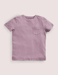 Striped Washed Slub T-shirt-Soft Heather Purple
