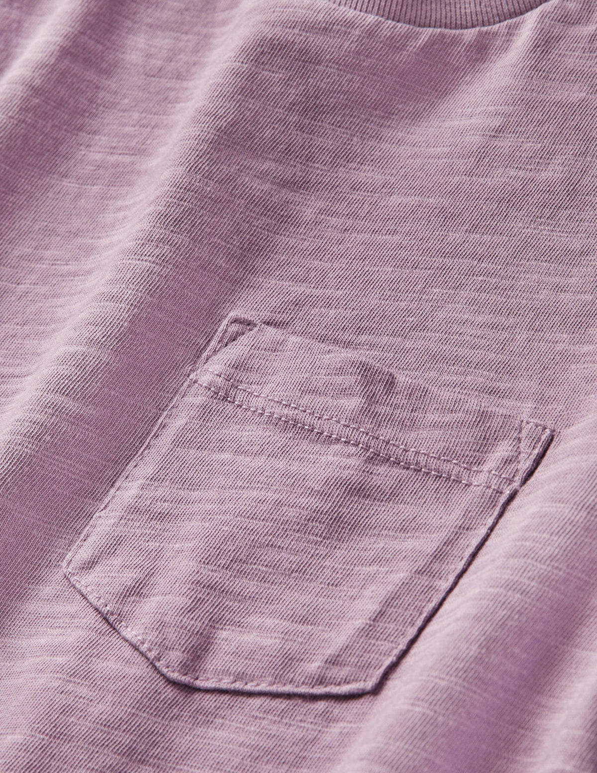 Striped Washed Slub T-shirt-Soft Heather Purple - Image 3
