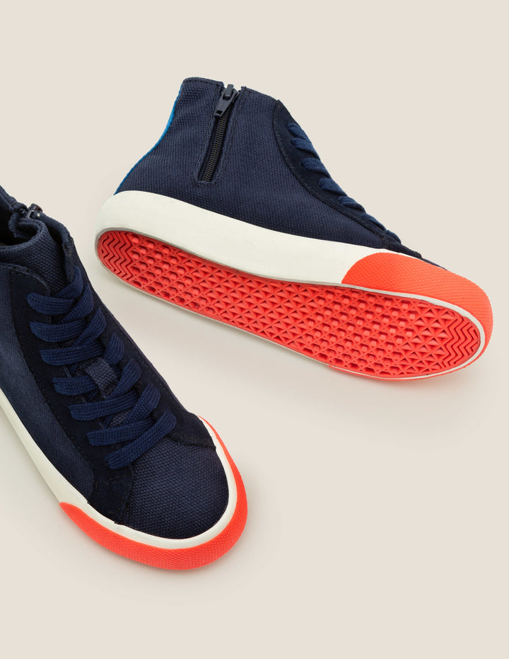 Contrast Canvas High Tops-Navy Blue