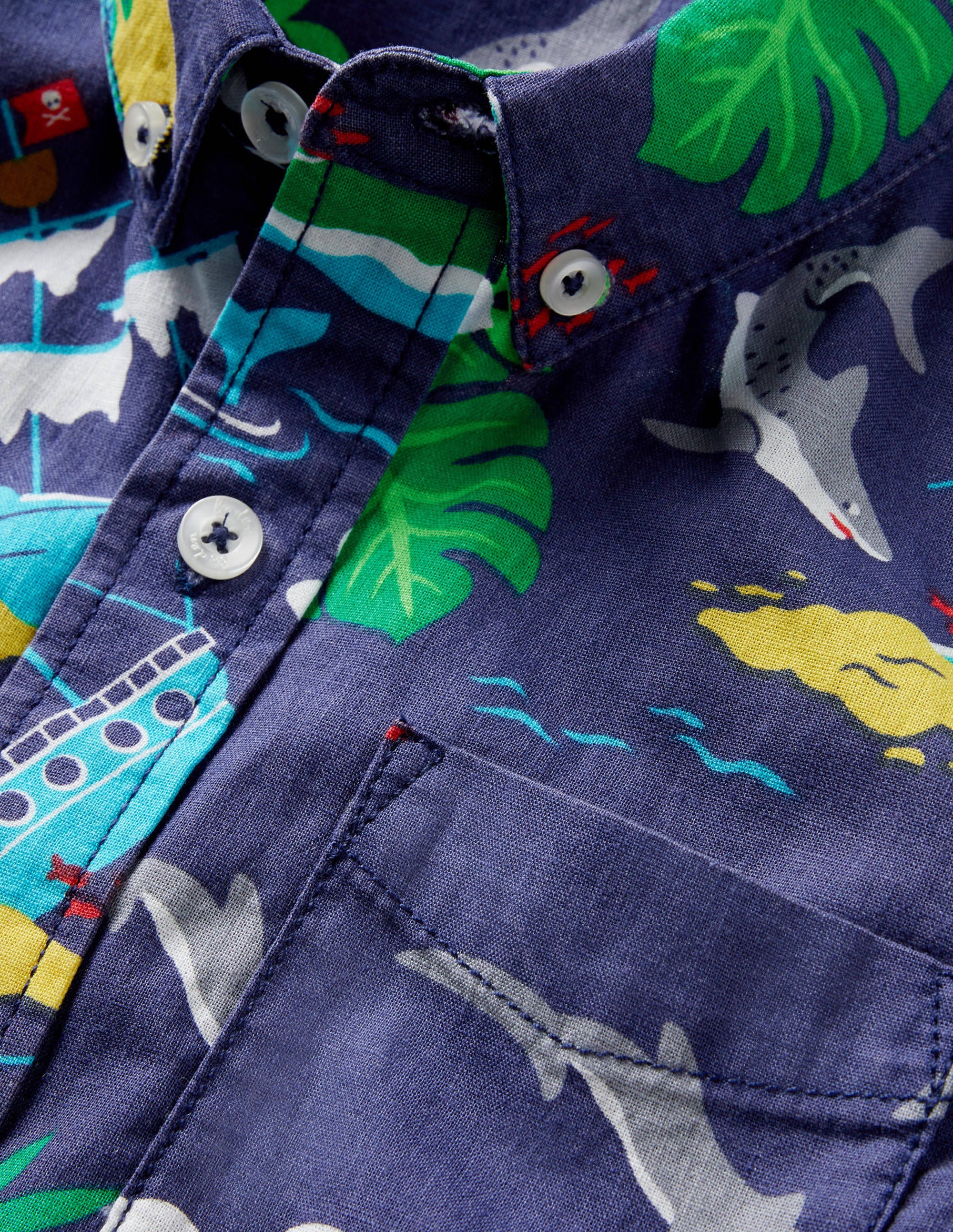 Holiday Cotton Linen Shirt-Starboard Hawaiian - Image 3