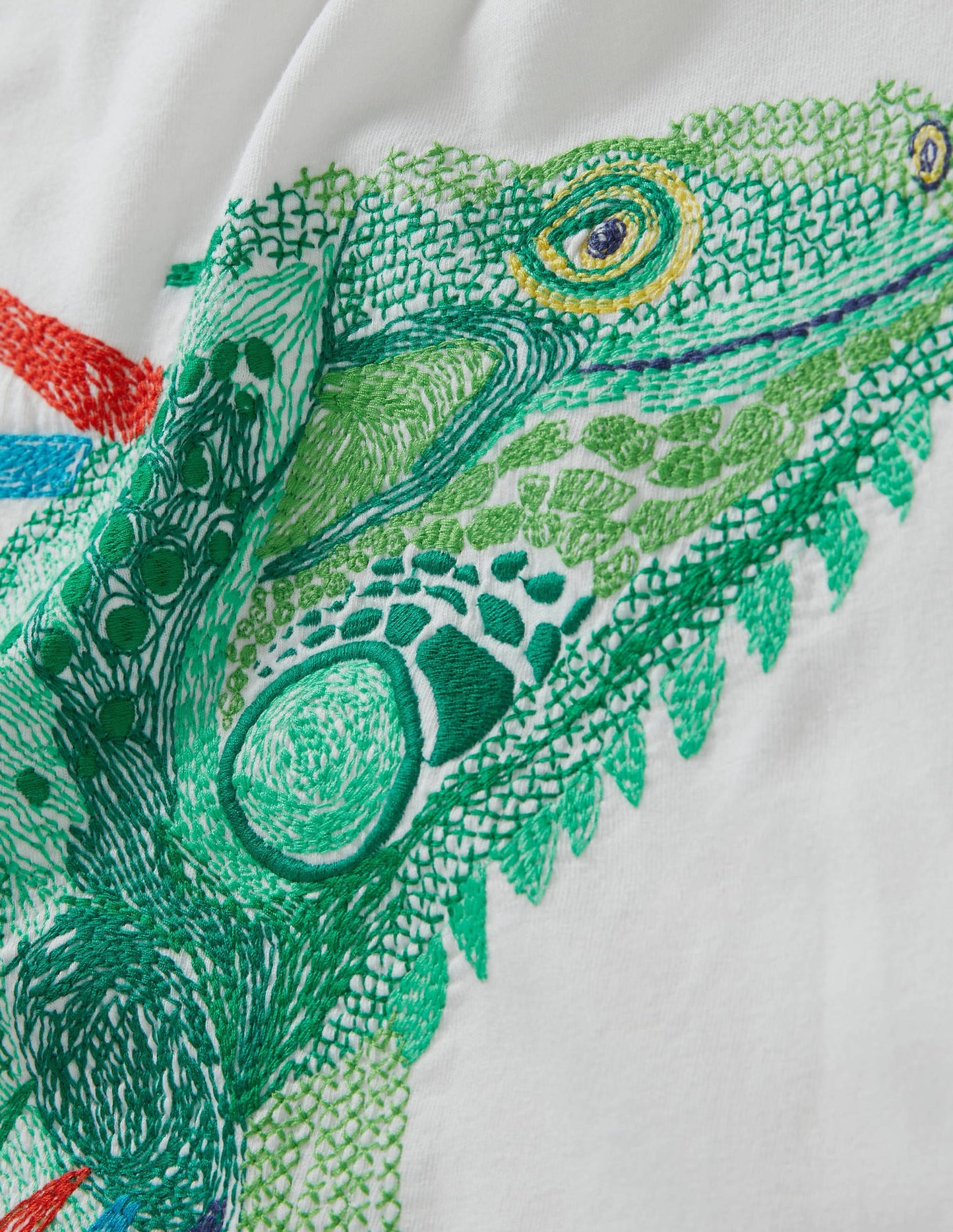 Superstitch T-shirt-Ivory Iguana