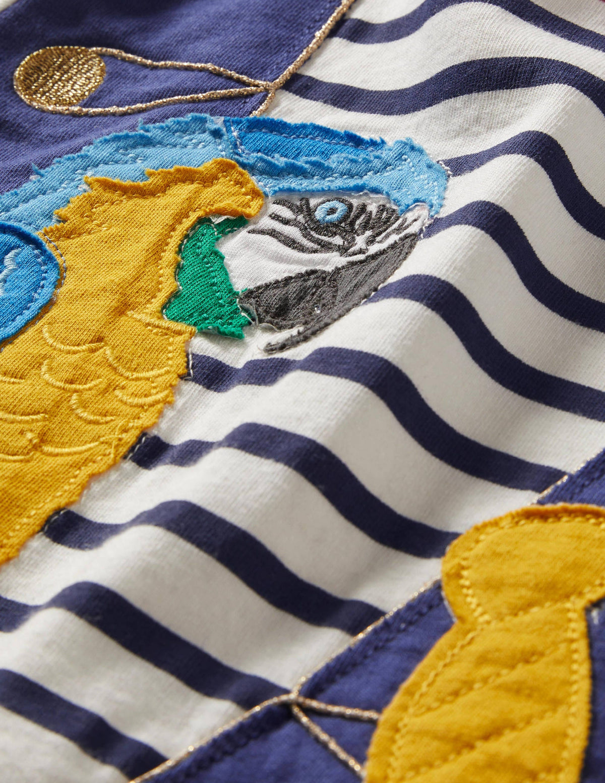 Dress Up T-shirt-Ivory/Starboard Blue Pirate - Image 3