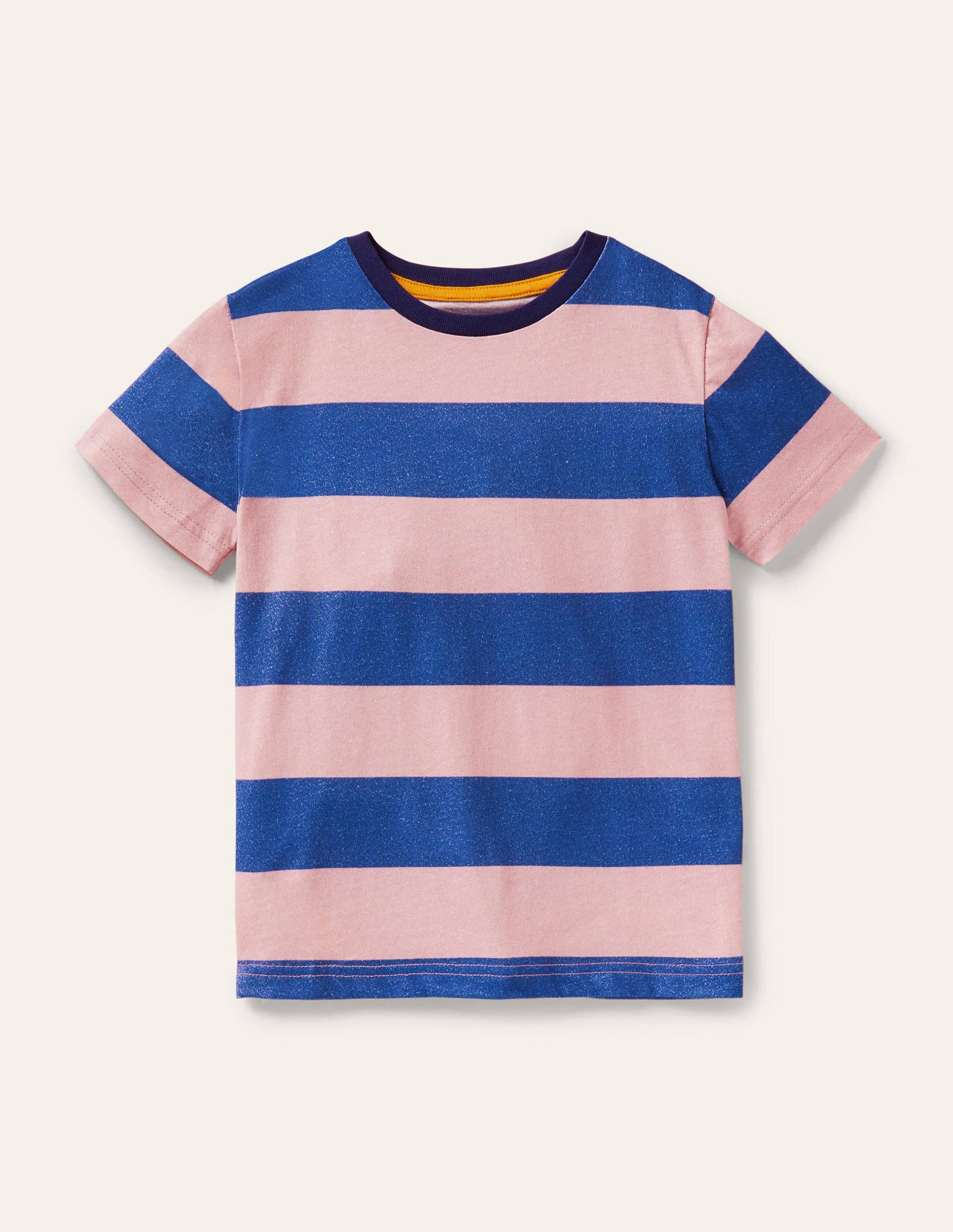 Slub Washed T-shirt-Boto Pink/Bright Marina-1