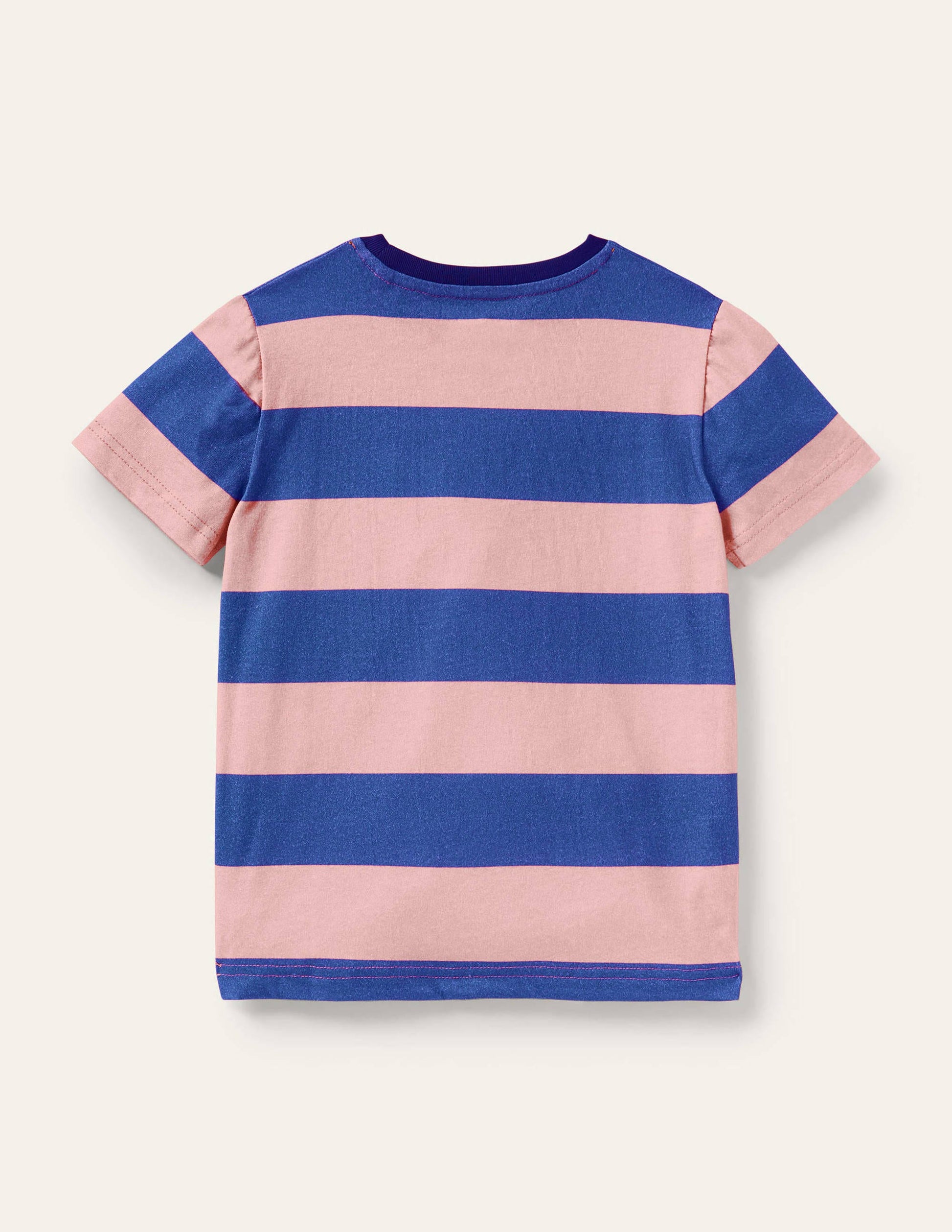 Slub Washed T-shirt-Boto Pink/Bright Marina-2