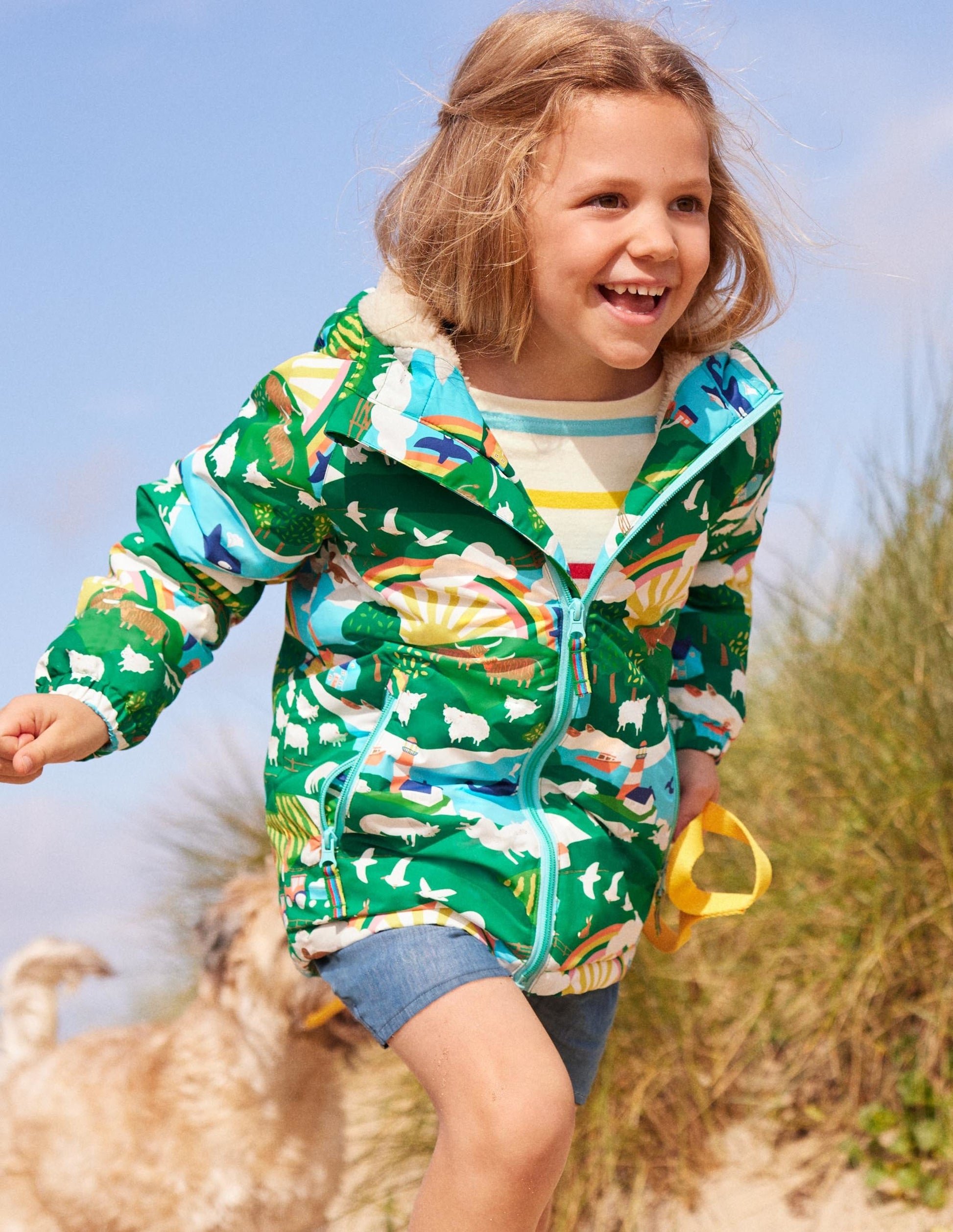 Cosy Sherpa-lined Anorak-Multi Shetland Sunrise-5