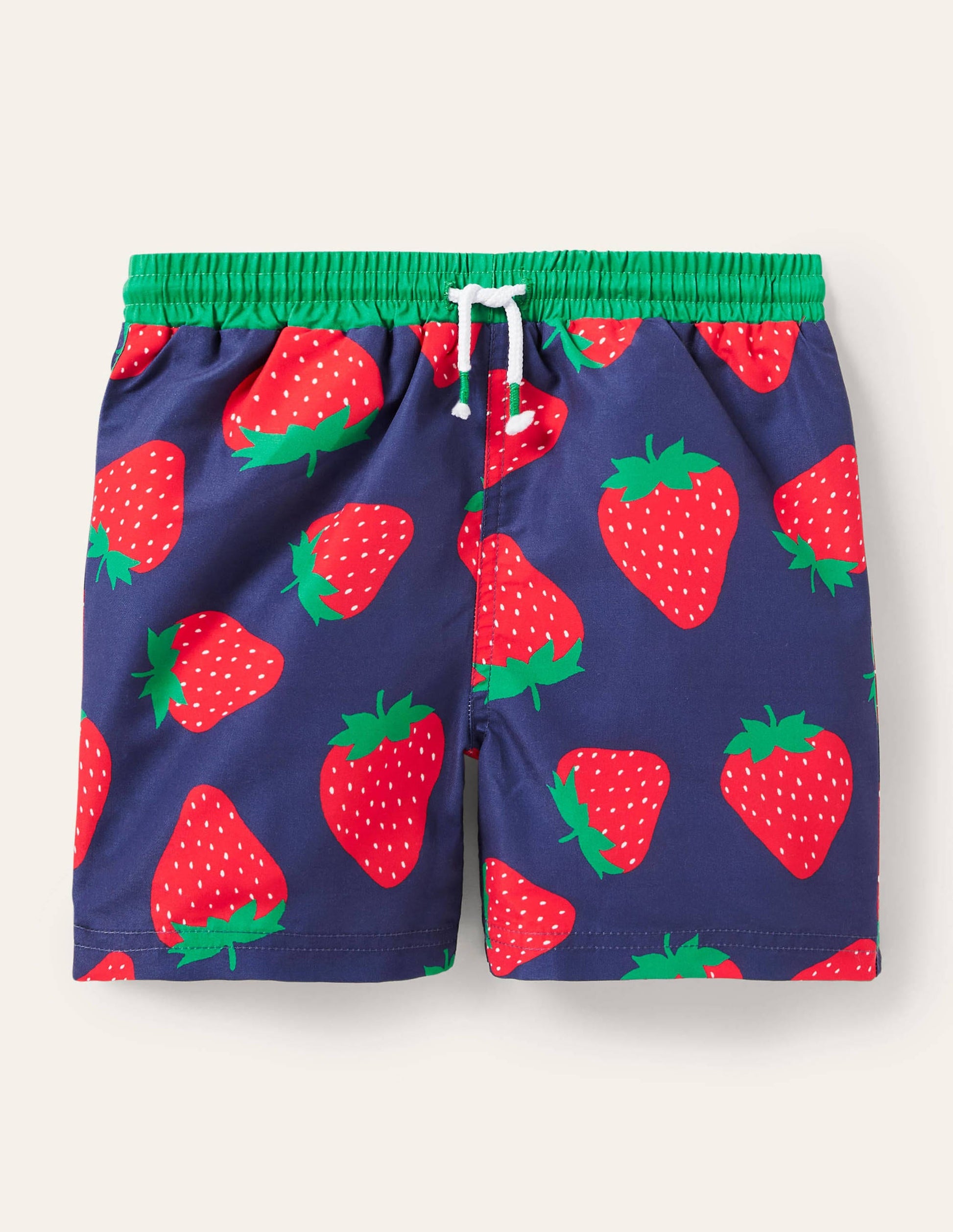 Swim Shorts-College Navy Strawberry-1