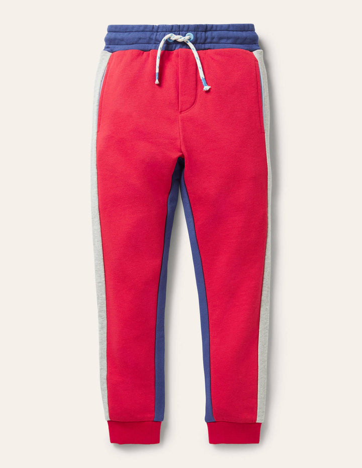 Contrast Leg Joggers-Strawberry Tart/Starboard Blue