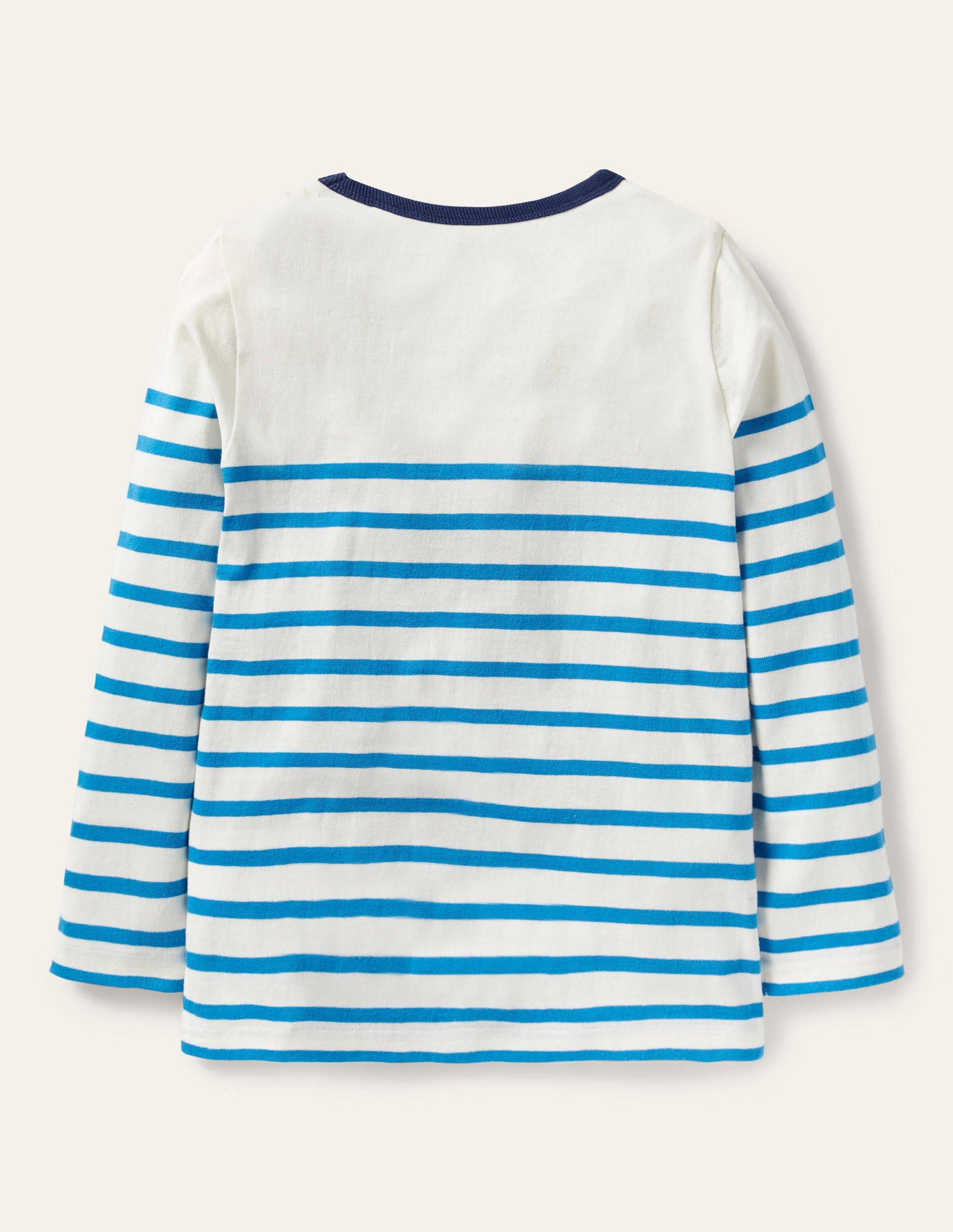 Long Sleeve Breton T-shirt-Ivory/Moroccan Blue Weather-2
