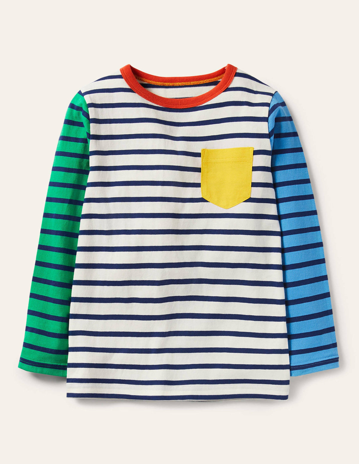 Long Sleeve Breton T-shirt-Multi Hotchpotch - Image 1