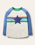 Raglan T-Shirt-Moroccan Blue Multi