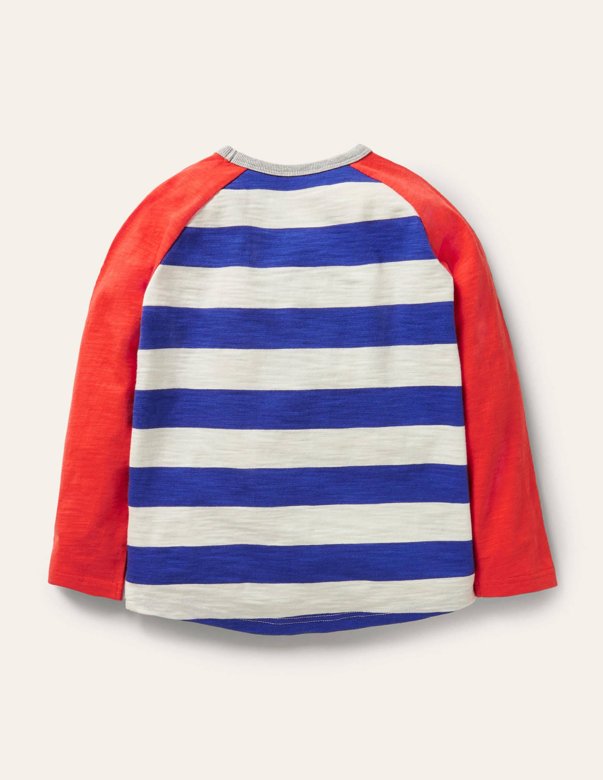 Raglan T-Shirt-Starboard Blue/Strawberry Red - Image 2