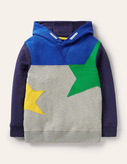 Colourblock Hoodie-Grey Marl Star-1