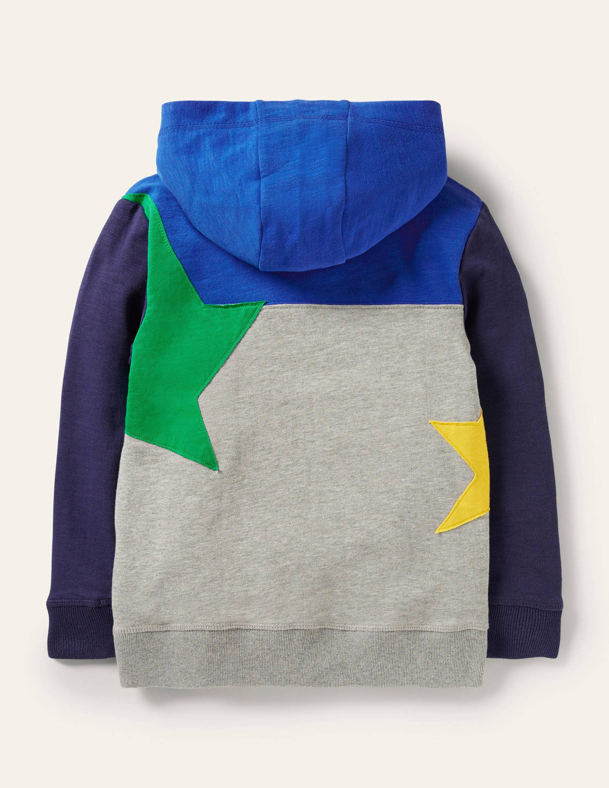 Colourblock Hoodie-Grey Marl Star-2