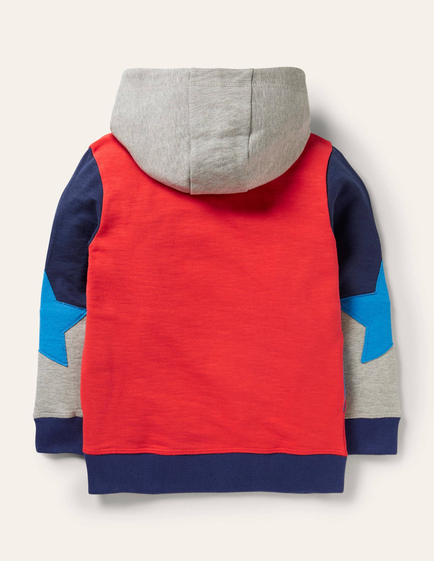 Colourblock Hoodie-Strawberry Tart Red Star