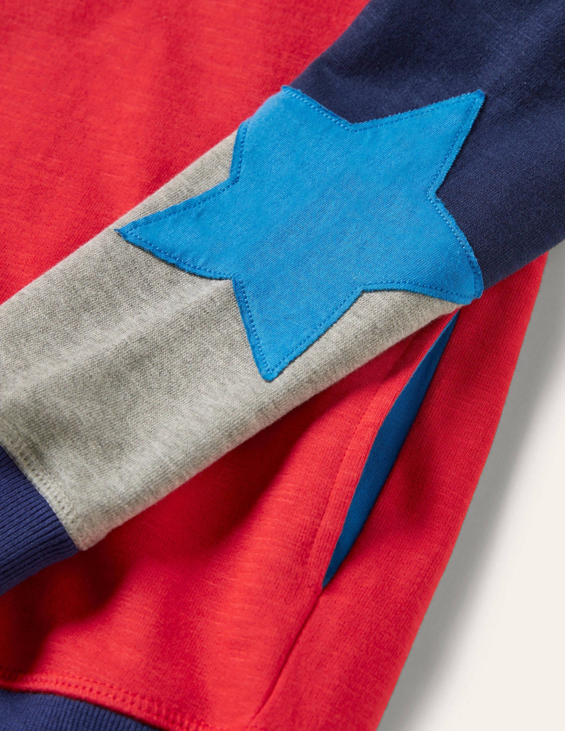 Colourblock Hoodie-Strawberry Tart Red Star-3