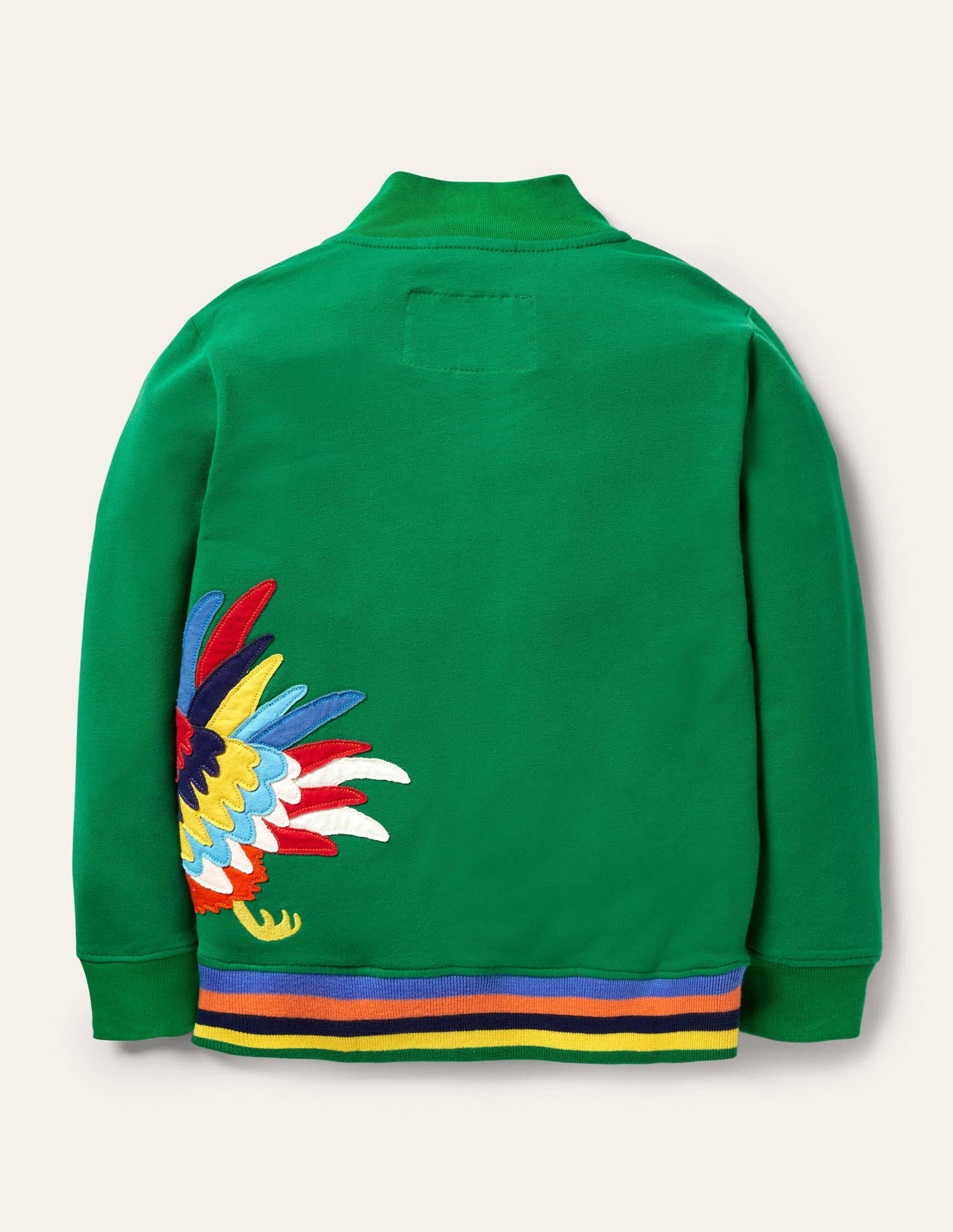 Cockerel Appliqué Track Jacket-Green Pepper Cockerel - Image 2