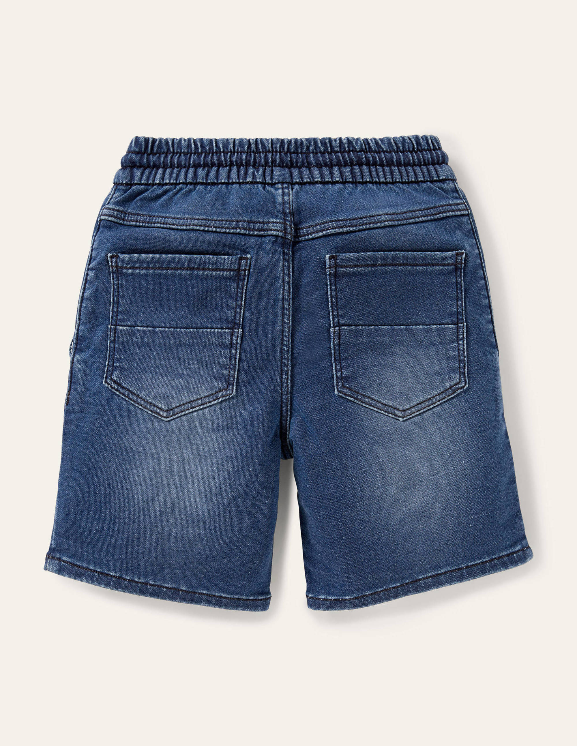 Jersey Denim Shorts-Mid Vintage - Image 2