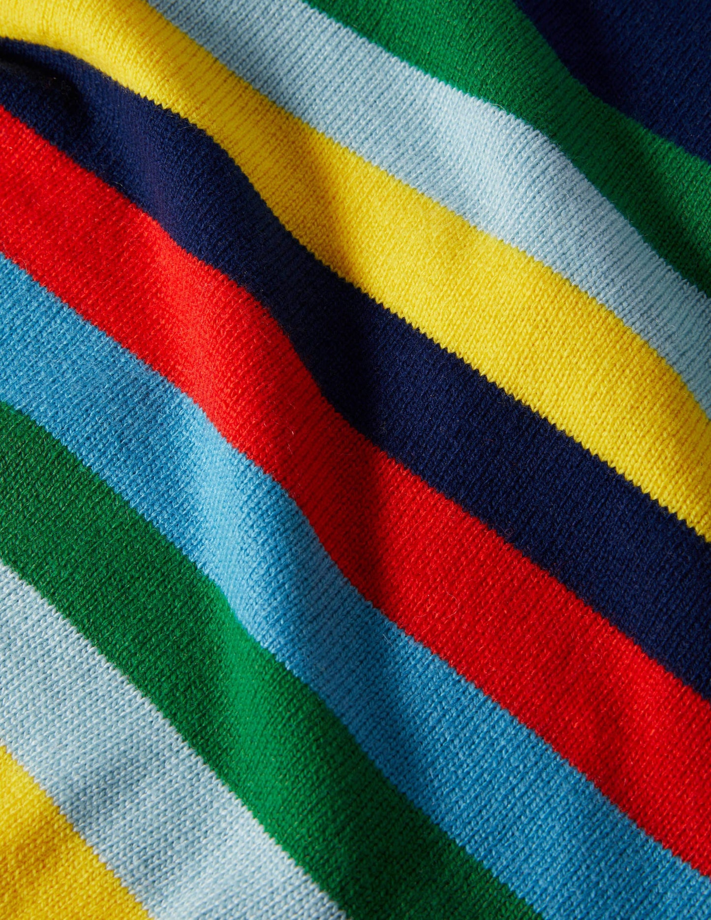 Colourblock Crew Jumper-College Navy/Rainbow