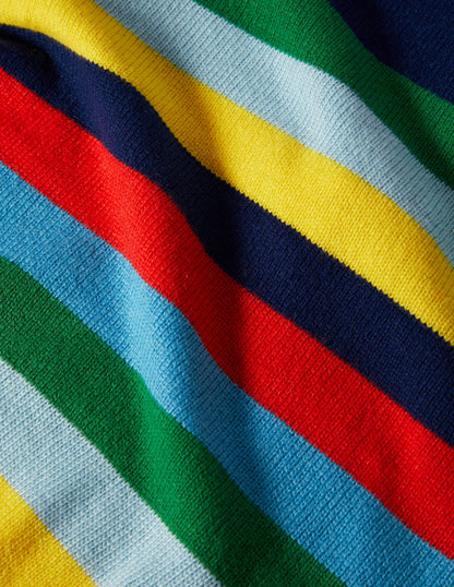 Colourblock Crew Jumper-College Navy/Rainbow-3