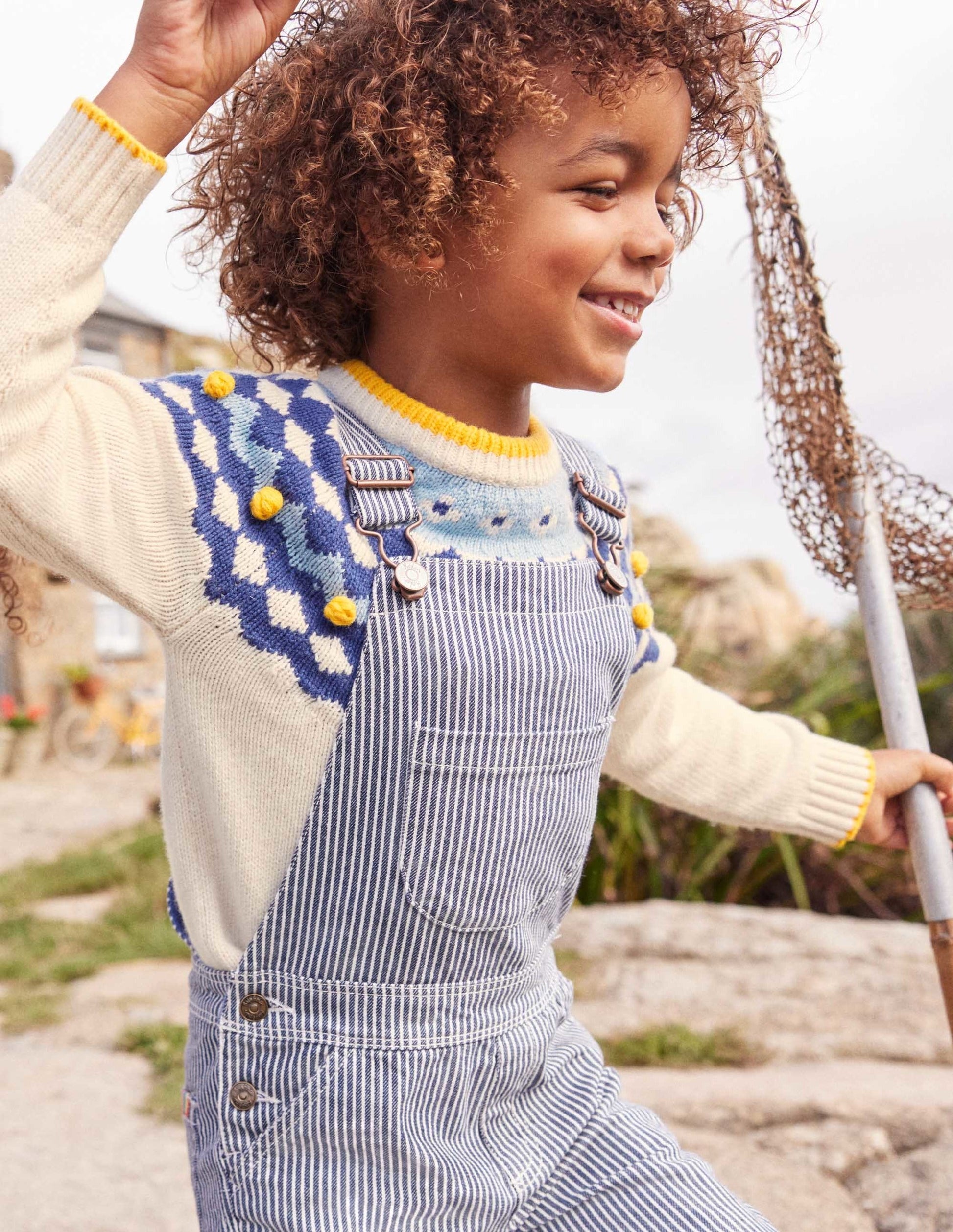 Chunky Fair Isle Crew Jumper-Ecru Marl Fair Isle-5